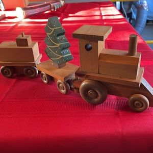 Wooden train for sale Christmas tree flat section. Three sections well-made.
